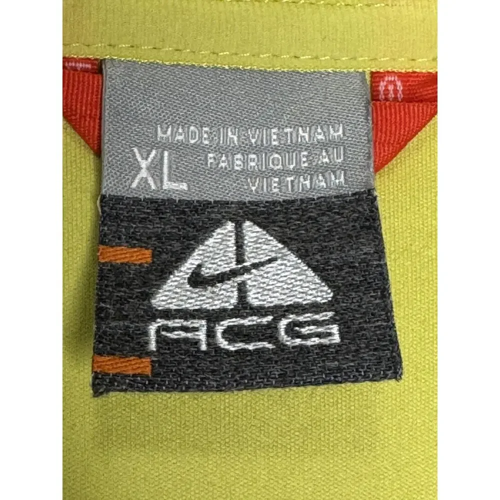 Nike ACG Jacket Womens XL Green Softshell Full Zip Hooded Windbreaker Running